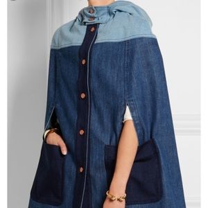 NWT See by Chloe Denim Cape Size 0 (French 34)
